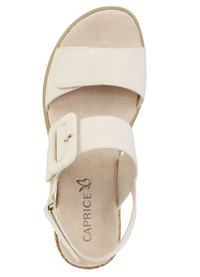 ELENA EDEN sandalen van fijn nubuckleer ECRU