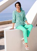 Trui met hoogwaardig garen met vereneffect 