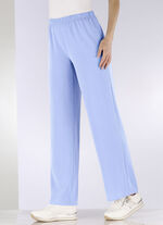 Broek met comfortabel wijd model TAUPE