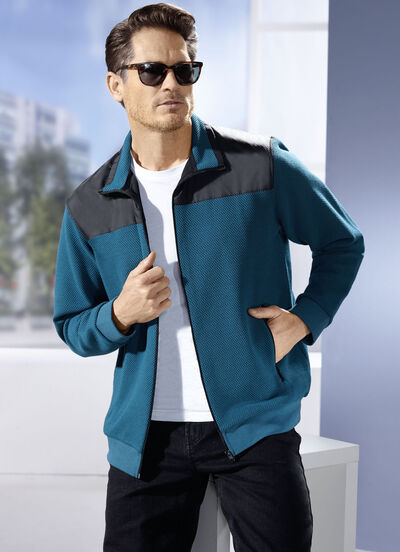 Sweatvest met zijzakken 