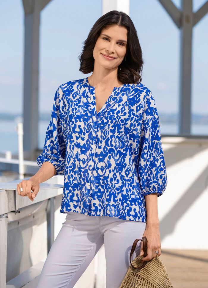 Blouse met overhemdkraag 