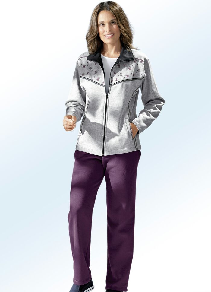 Vrijetijdspak met twee broeken LICHTGRIJS GEM&Ecirc;LEERD