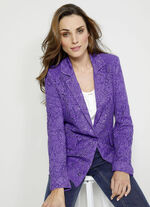 Blazer met gebloemde kanten rand 