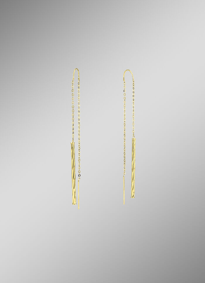 Doortrekbare oorbellen met ankerketting 