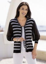 Vest met fijne chiffon mouwen 