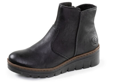 Rieker, gevoerde dames enkellaarsjes, winterschoenen, met rits 