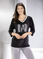 Shirt met contrasterende print 