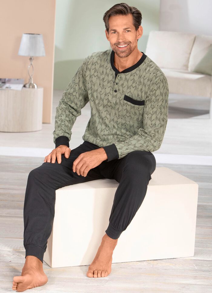 Comte pyjama met knoopsluiting en manchetten 