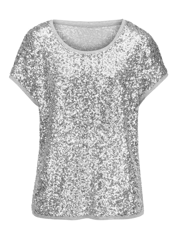 Shirt met glinsterende pailletten 