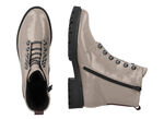Remonte enkellaarsjes met trendy sierkettingen in veterlook TAUPE