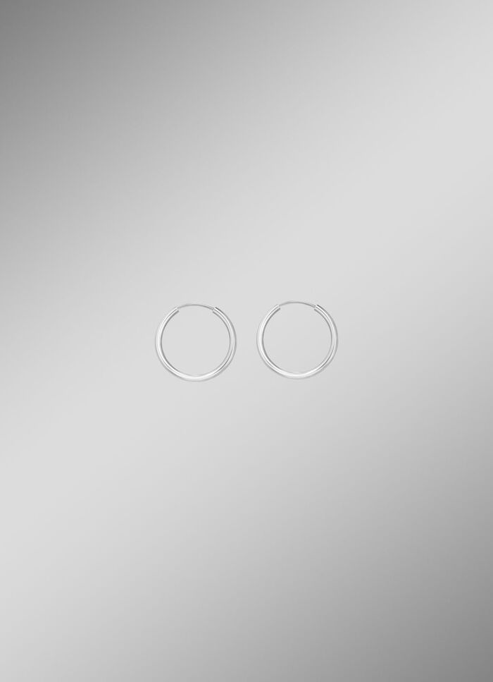 Chique oorringen in 585/- fijn witgoud 