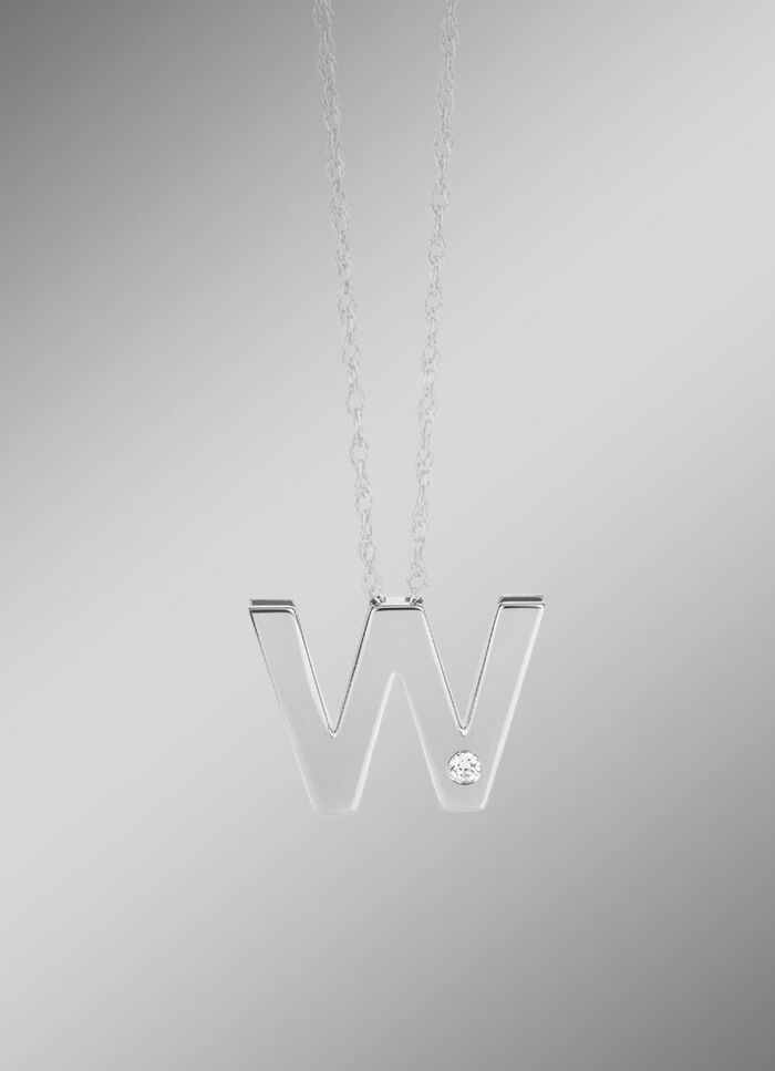 Uniek en elegant: Platina letterhanger 