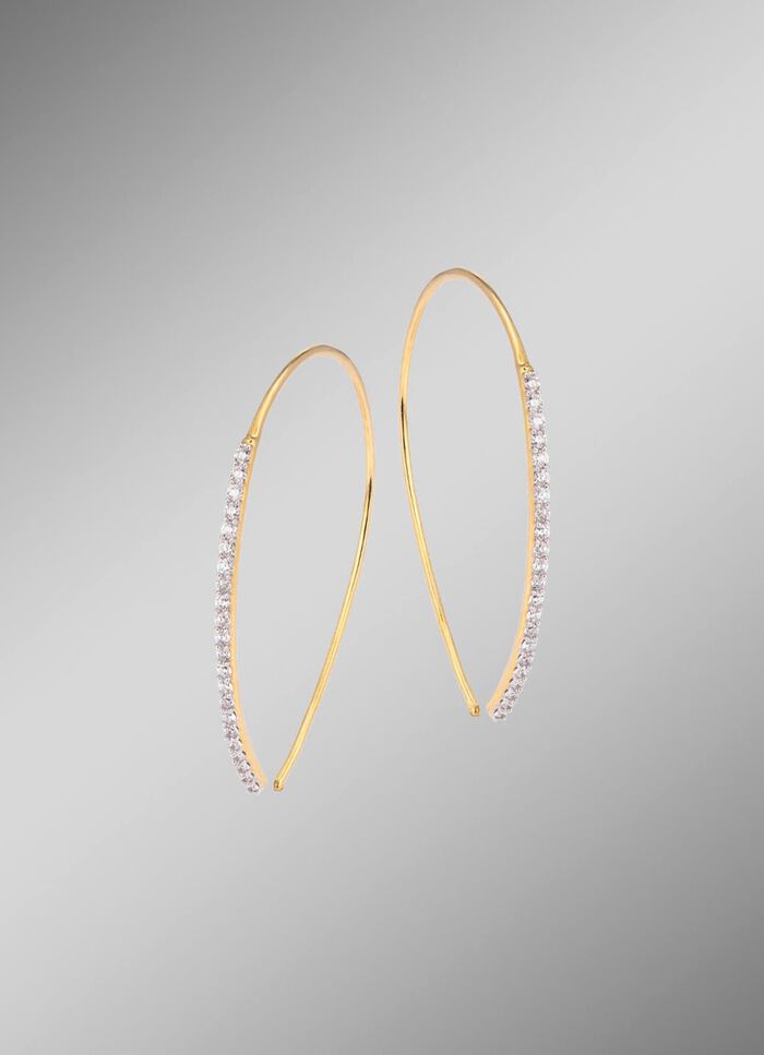 Glamoureuze oorhaken met diamanten 