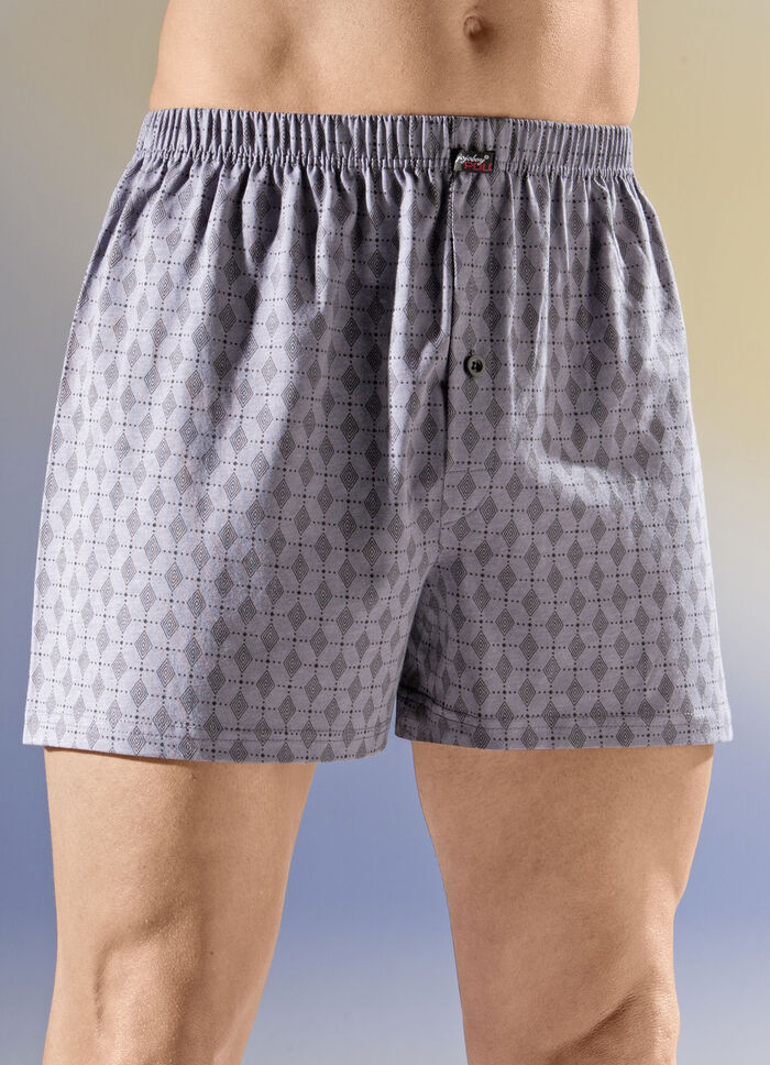 Set van vier boxershorts met elastische tailleband 