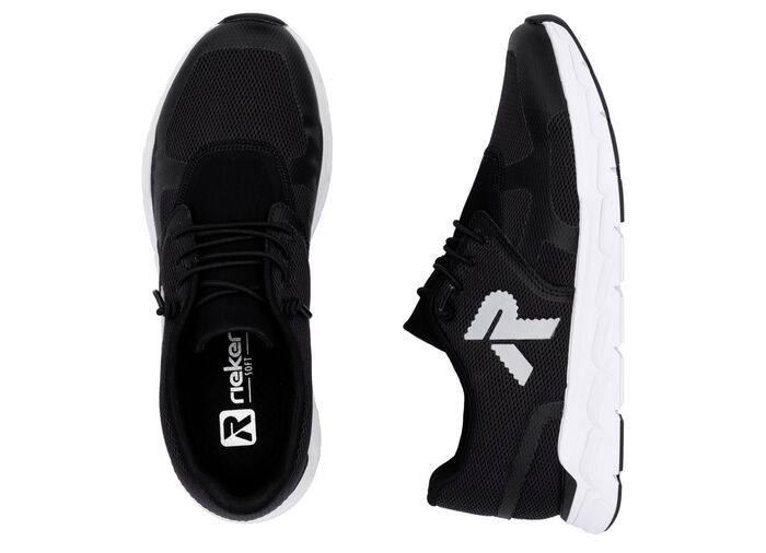 Rieker sneaker gemaakt van gedeeltelijk gecoat mesh-materiaal SCHWARZ