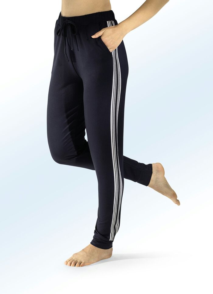 Broek met elastische tailleband rondom 