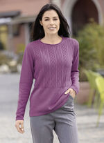 Trui met scheerwol MAUVE