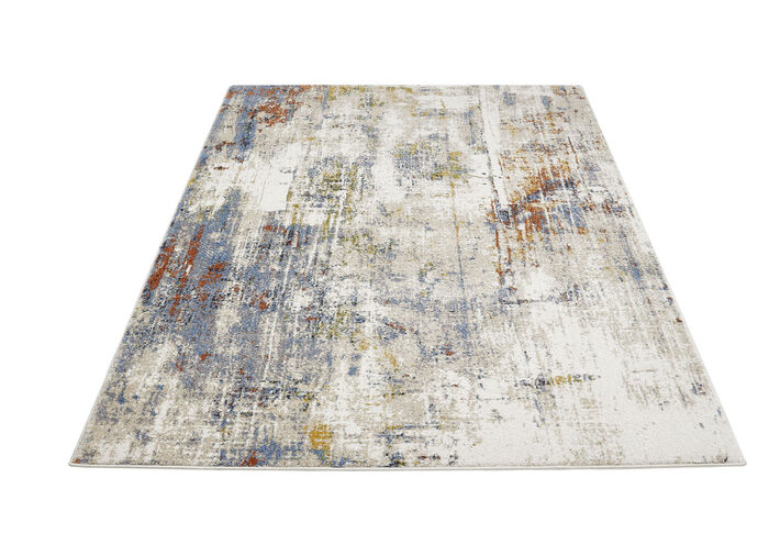Inventief ontworpen bruggen en tapijten BEIGE-BLAUW