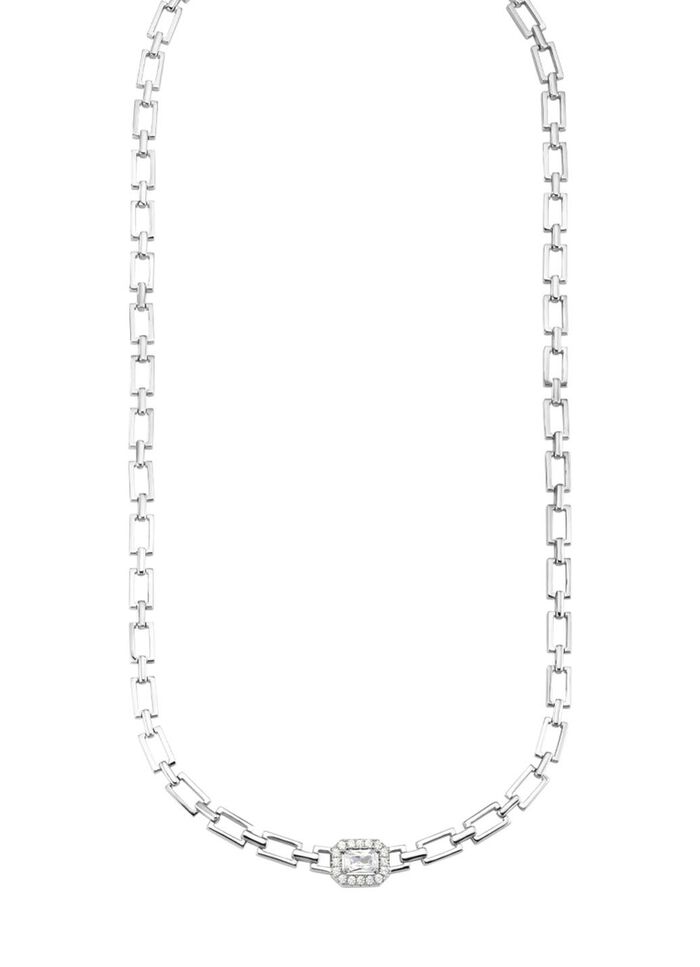 Elegante ketting met synthetische zirkonia 