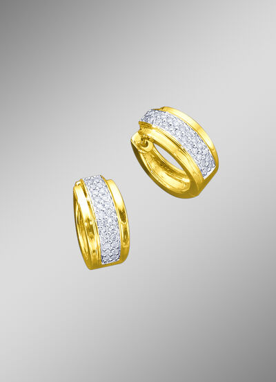Creoolse klapoorbellen met diamanten 