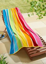 Velours strandlaken met extra absorberende achterkant 