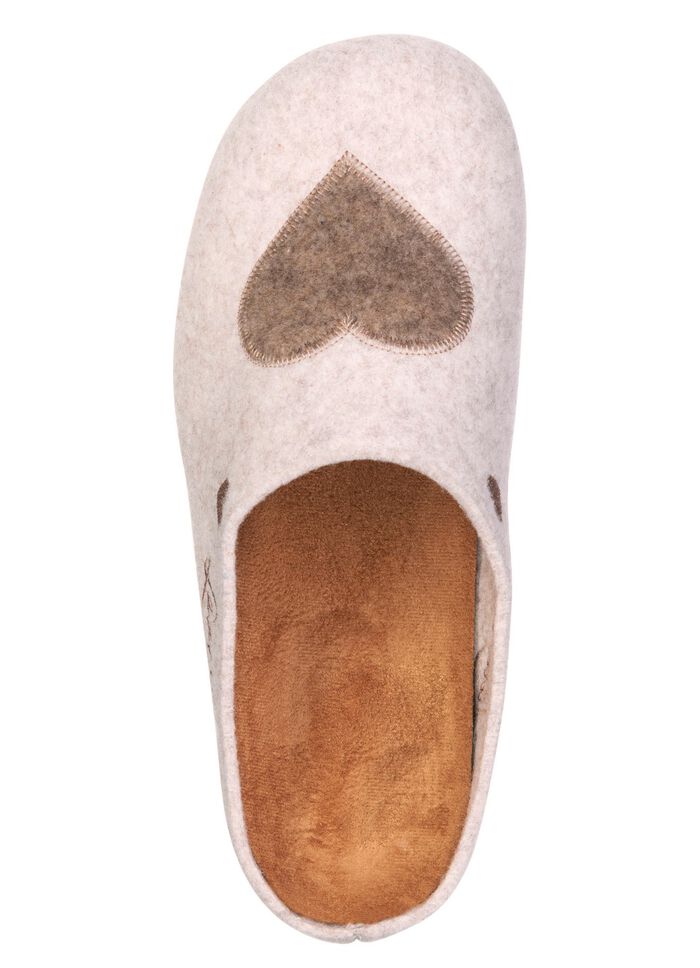 Laurina, klassieke damespantoffels, met uitneembaar voetbed BEIGE