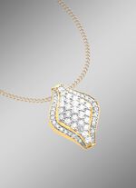 Sterk bezette kettinghanger met briljanten 