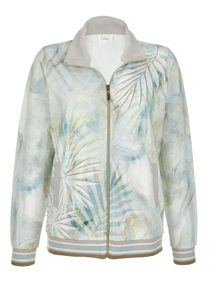 Sweatvest met bloemmotief 