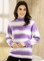 Trui met kleurverloop LILAC-ECRU