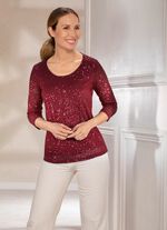 Glinsterende overhemdtuniek BORDEAUX