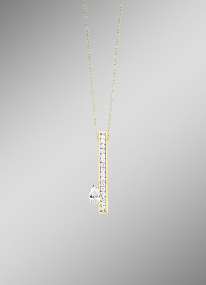 Interessante hanger met zirkonia 