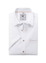 Seersucker shirt van "Milano Italy" in 3 kleuren WIT