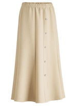 Rok met decoratieve knoopsluiting BEIGE MELANGE