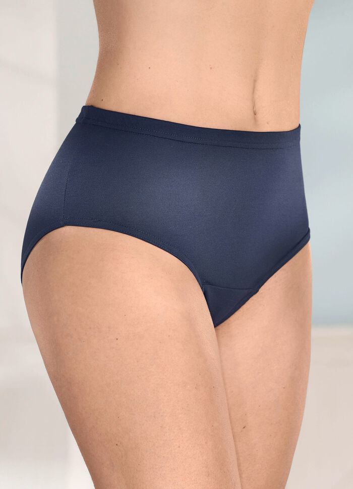 Verpakking van vier slips met elastische tailleband 2X MARINE, 2X WEISS