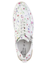 ELENA EDEN, modieuze damessneakers, breedte H, met uitneembaar voetbed WEISS-BUNT