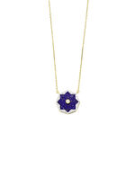 Ketting met echte lapis lazuli, briljanten en diamanten 