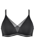 Aangenaam lichte Naturana-bh met voorgevormde cups ZWART