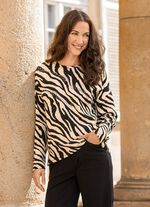 Shirt met plaatversiering aan de voorkant 