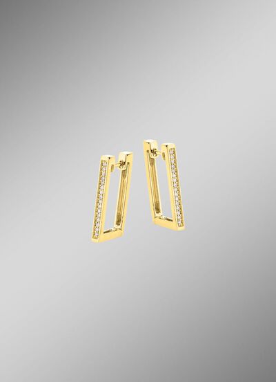 Moderne creolen met diamanten 