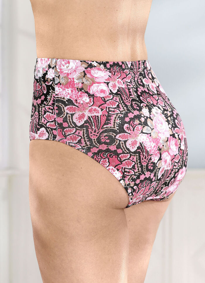 Set van vijf slips met een kleurrijk printdesign 