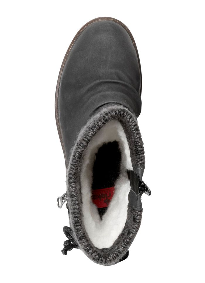 Rieker laarzen gemaakt van nubuck materiaal ANTRACIET-ZWART