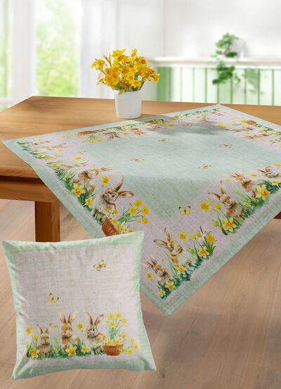 Tafel- en kamerdecoratie met konijntjesmotief 