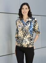 Shirttuniek met gesmokte manchetten 