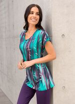 Shirt met zilverfolie print 