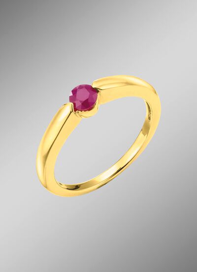 Charmante damesring met echte edelsteen 