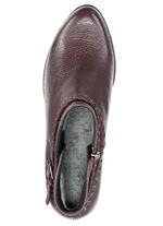 ELENA EDEN, comfortabele dames enkellaarsjes, winterschoenen, breedte G, met rits BORDEAUX