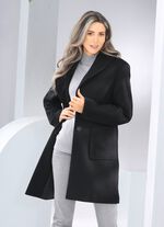 Korte mantel met knoopsluiting 