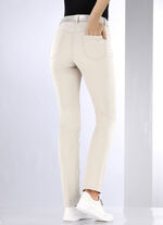 Jeans met push-up-effect BEIGE