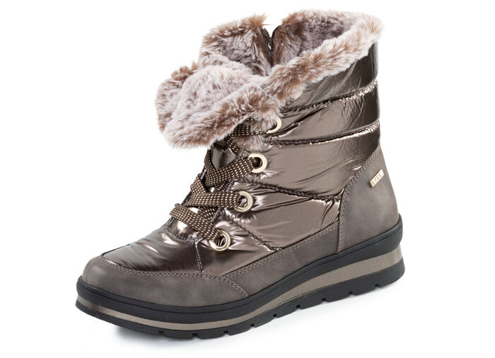 ELENA EDEN, gevoerde dameslaarzen, winterschoenen, breedte G, met uitneembaar voetbed BRONZE