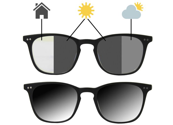 Vergrootglazen 2-in-1, met meekleurende lenzen 